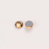 Light Colorado Topaz Glass HotFix Rhinestones 16 Cut Facets In Bulk WholesaleRhinestone